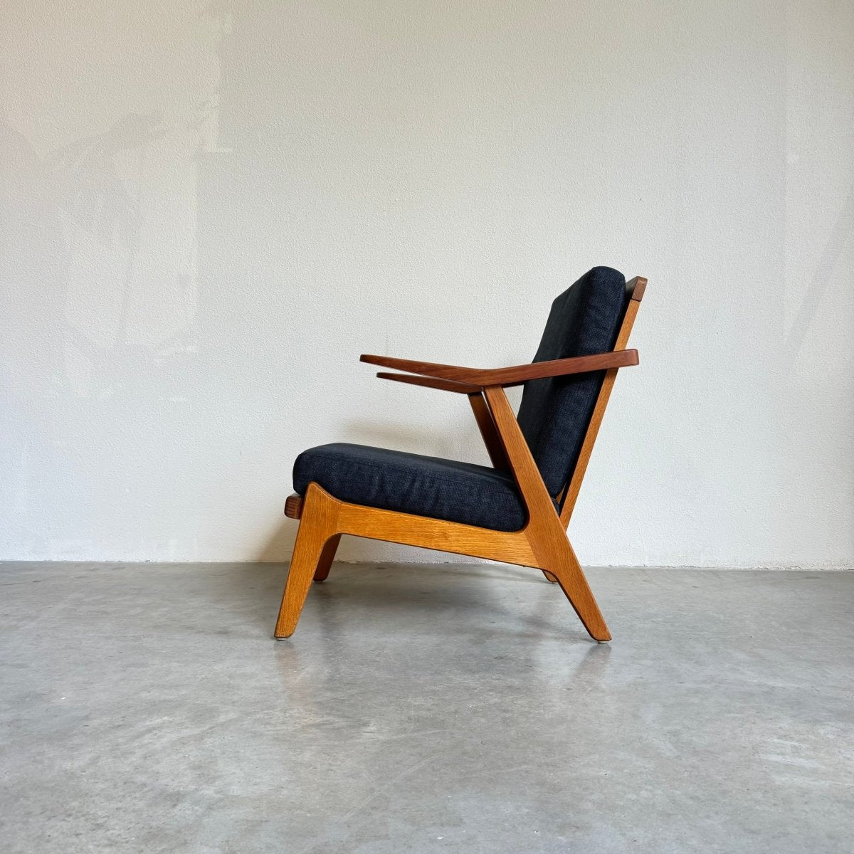 Vintage fauteuil teak jeans - LOUI.STORE