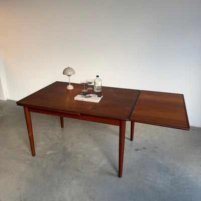 
                  
                    Vintage uitschuifbare eettafel teak-donker (125-225cm)
                  
                