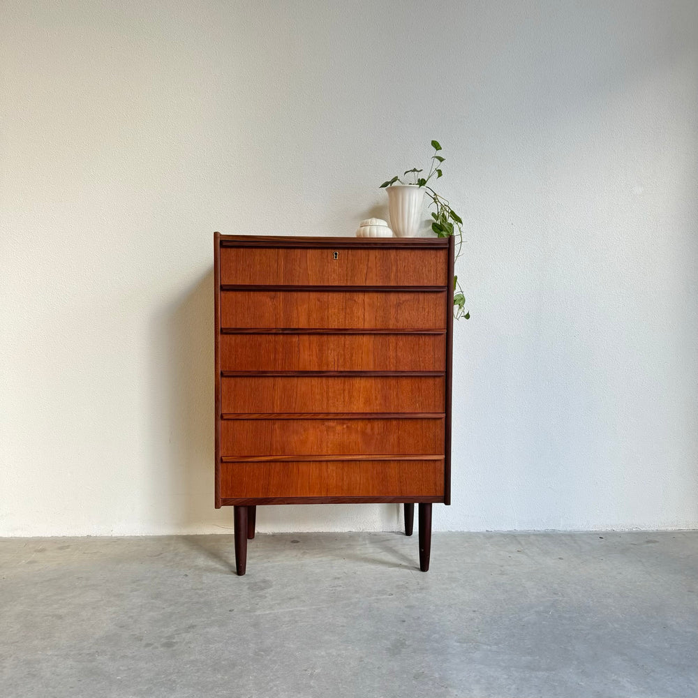 Vintage ladekast teak 6*