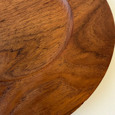 
                  
                    Vintage teak houten schaal plat
                  
                