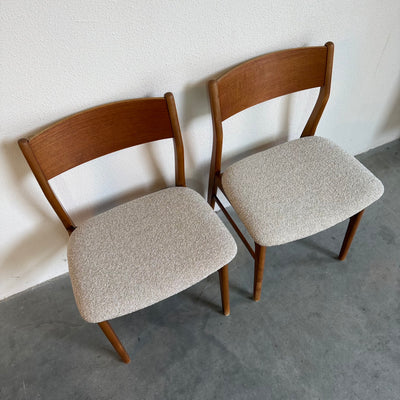 
                  
                    Set 2 vintage eetkamerstoelen teak - Faldsled
                  
                