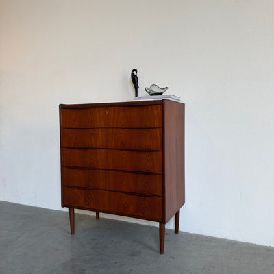 
                  
                    Vintage teak ladekast golvend handvat
                  
                