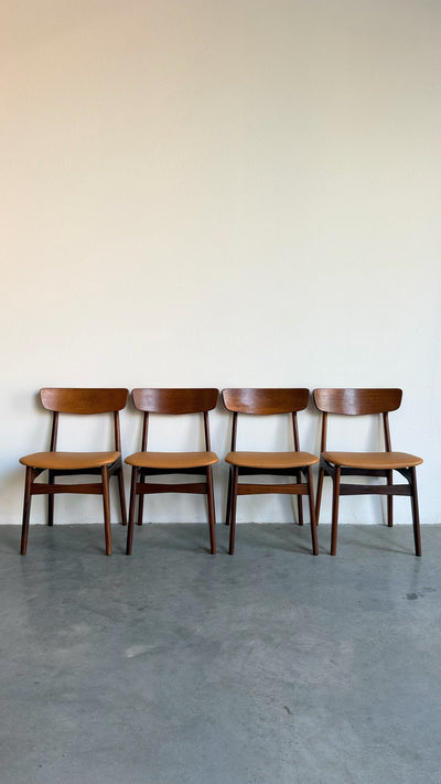 
                  
                    Set 4* vintage eetkamerstoelen teak - skai Schiønning & Elgaard
                  
                
