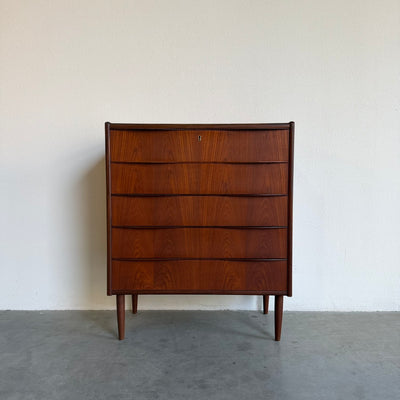 
                  
                    Vintage teak ladekast golvend handvat
                  
                