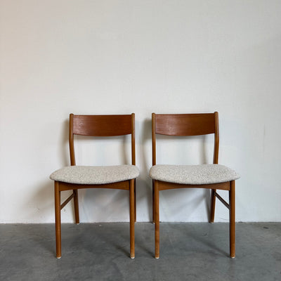 
                  
                    Set 2 vintage eetkamerstoelen teak - Faldsled
                  
                
