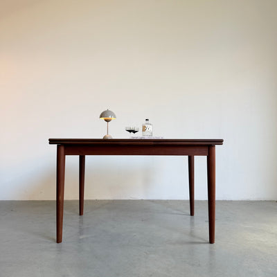 
                  
                    Vintage uitschuifbare eettafel teak-donker (125-225cm)
                  
                