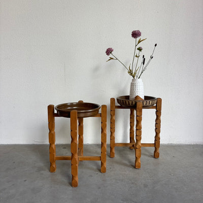 
                  
                    Vintage plantentafel eiken - keramieken schaal diverse soorten
                  
                
