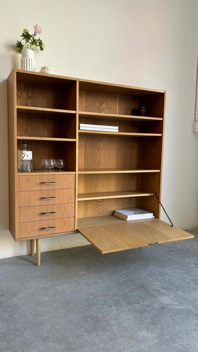 
                  
                    Boekenkast eiken lade + klep - LOUI.STORE
                  
                