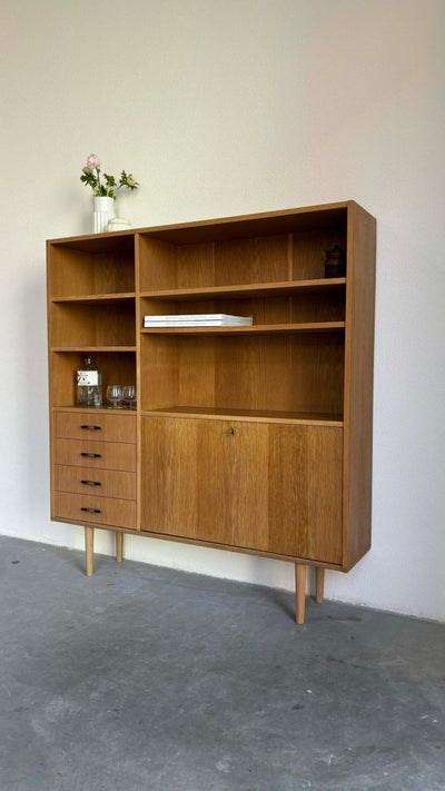 Boekenkast eiken lade + klep - LOUI.STORE