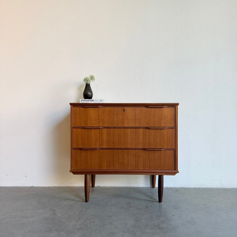 Kleine vintage ladekast 3* teak - LOUI