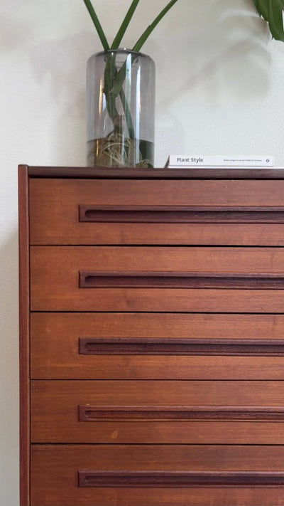 Ladekast 6* teak rechte greep - LOUI.STORE