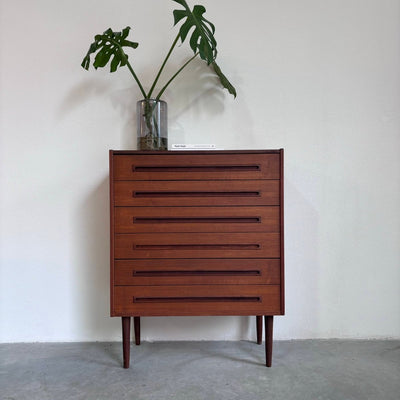 Ladekast 6* teak rechte greep - LOUI.STORE