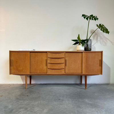 Lowboard eiken smalle lades - LOUI.STORE