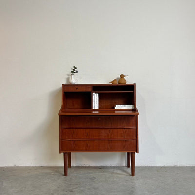 Mid century secretaire teak kleine lade - LOUI.STORE