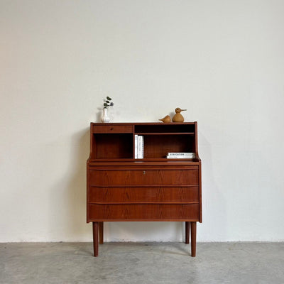 Mid century secretaire teak kleine lade - LOUI.STORE