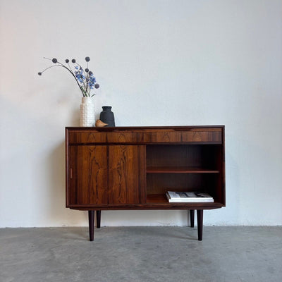 Mid century sideboard in palissander lades + schuifdeuren - LOUI.STORE