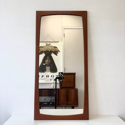 Mid century spiegel teak brede lijst - LOUI.STORE