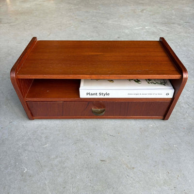 Nachtkastje teak met lade en vak - LOUI.STORE