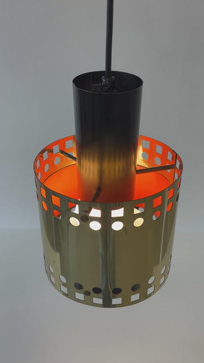 
                  
                    Laad en speel video in Galerijweergave, Mid century hanglamp messing
                  
                