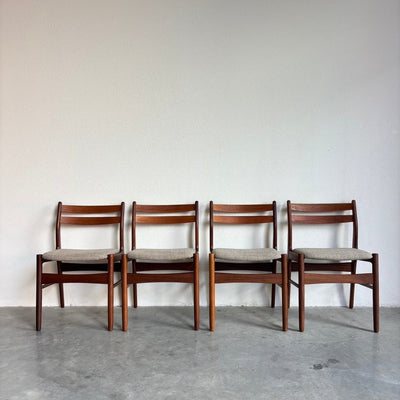 Set 4* Deens vintage eetkamerstoelen teak - LOUI.STORE