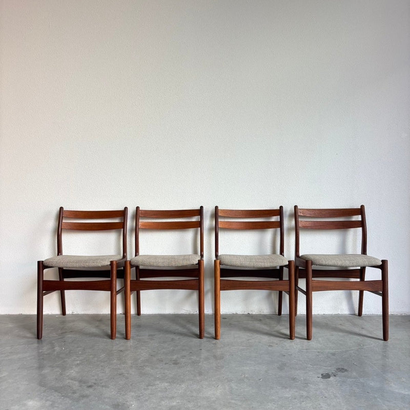 Set 4* Deens vintage eetkamerstoelen teak - LOUI.STORE