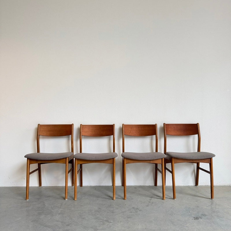 Set 4* vintage eetkamerstoelen teak Faldsled no.66 - LOUI