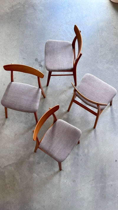 Set 4* vintage Findahl eetkamerstoelen teak - LOUI