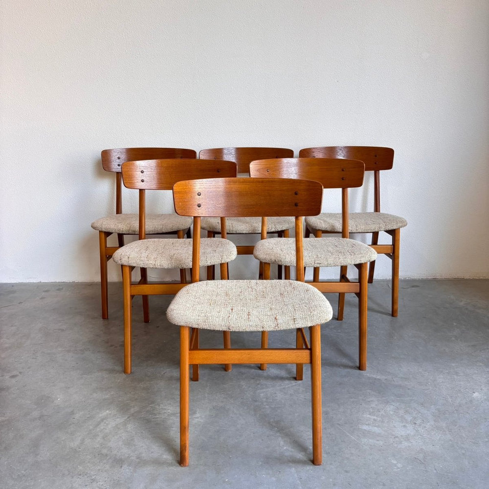 Set 6* vintage Farstrup stoelen teak - LOUI.STORE