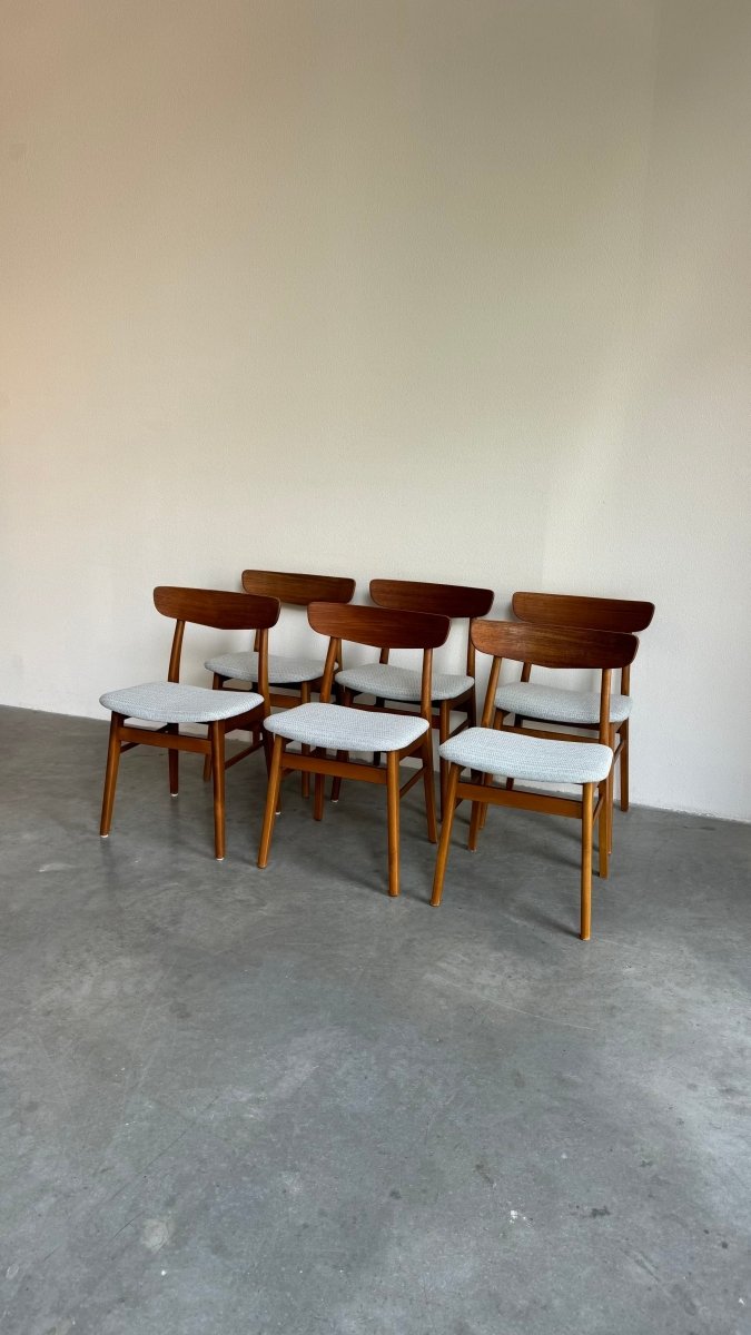 Set 6* vintage Findahl stoelen - LOUI.STORE