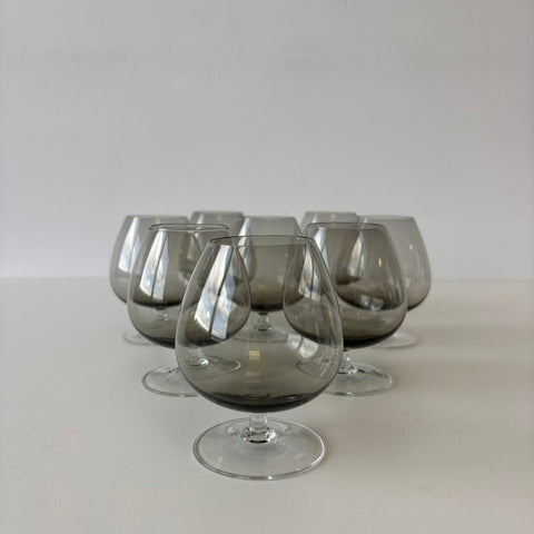 Set 8 vintage likeur glaasjes rookglas - LOUI.STORE