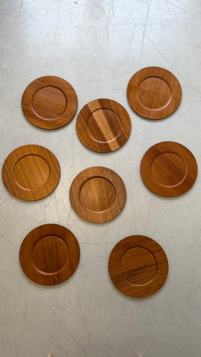 
                  
                    Set 8* Vintage teak houten onderborden - LOUI
                  
                
