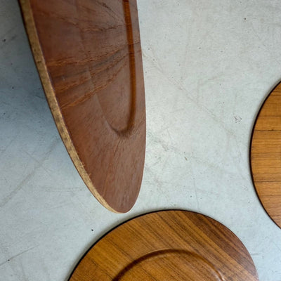 
                  
                    Set 8* Vintage teak houten onderborden - LOUI
                  
                