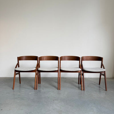 Set Dyrlund stoelen teak 4* - LOUI