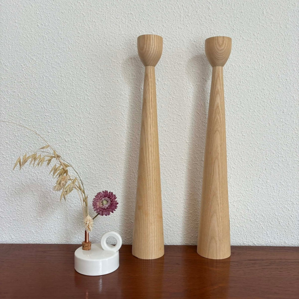 Set eiken kandelaars - LOUI.STORE