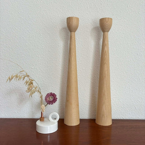 Set eiken kandelaars - LOUI.STORE