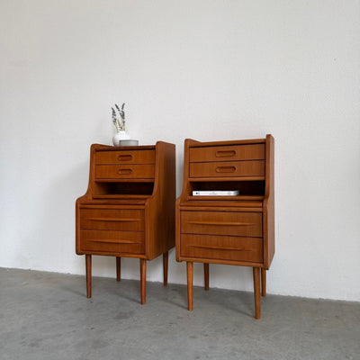 Set nachtkastje teak hoog - LOUI