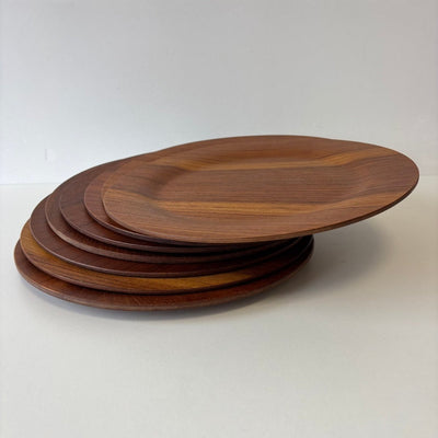 Set van 8 vintage teak borden - LOUI.STORE