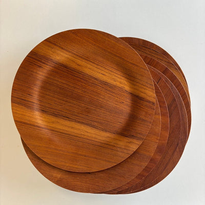 Set van 8 vintage teak borden - LOUI.STORE
