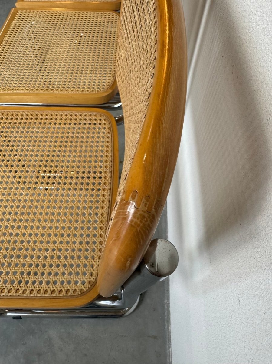 
                  
                    Set vintage rieten stoelen 4* Marcel Breuer - LOUI.STORE
                  
                