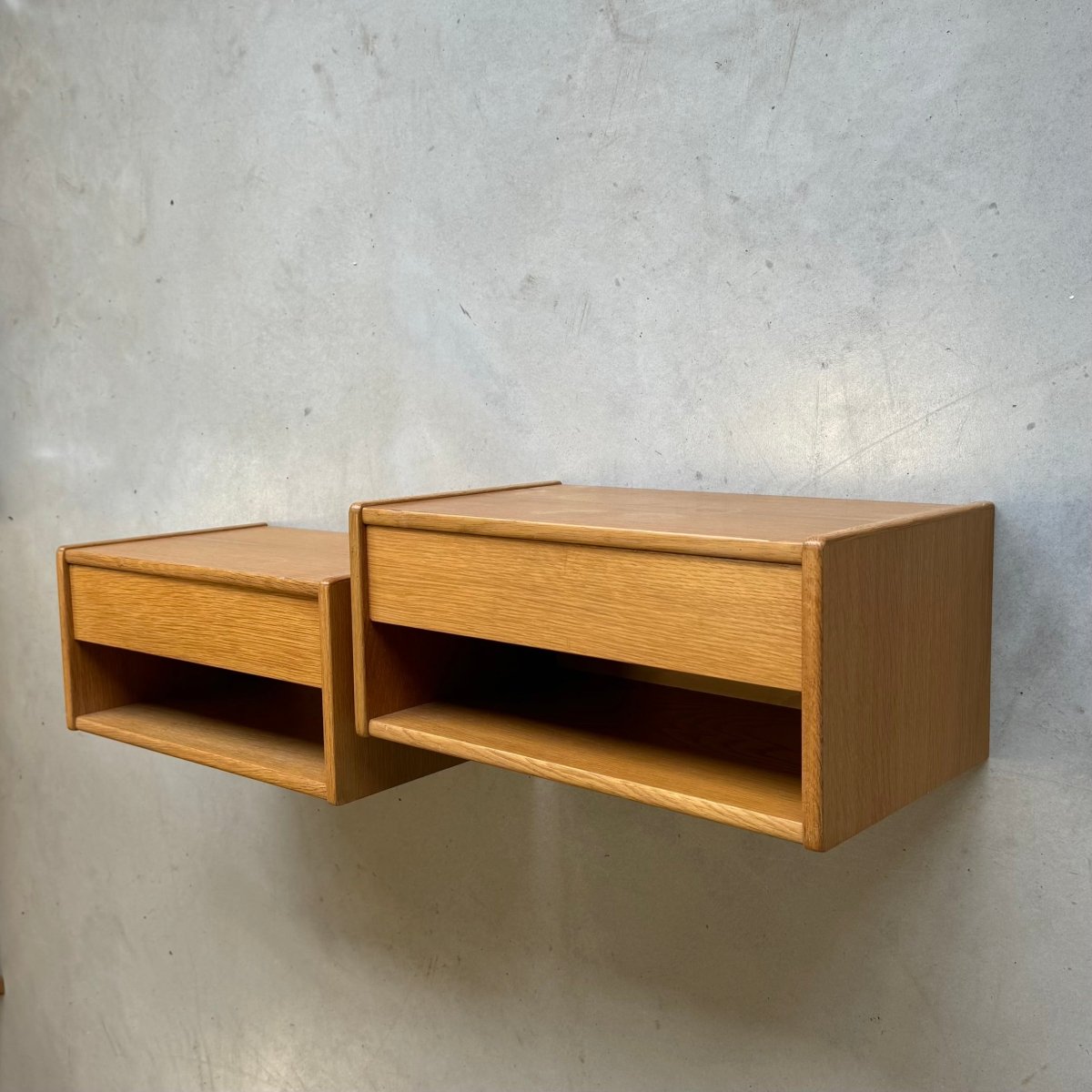 Set vintage wandkastjes eiken set - LOUI.STORE