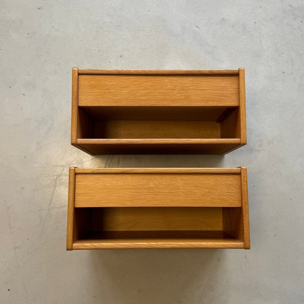 Set vintage wandkastjes eiken set - LOUI.STORE