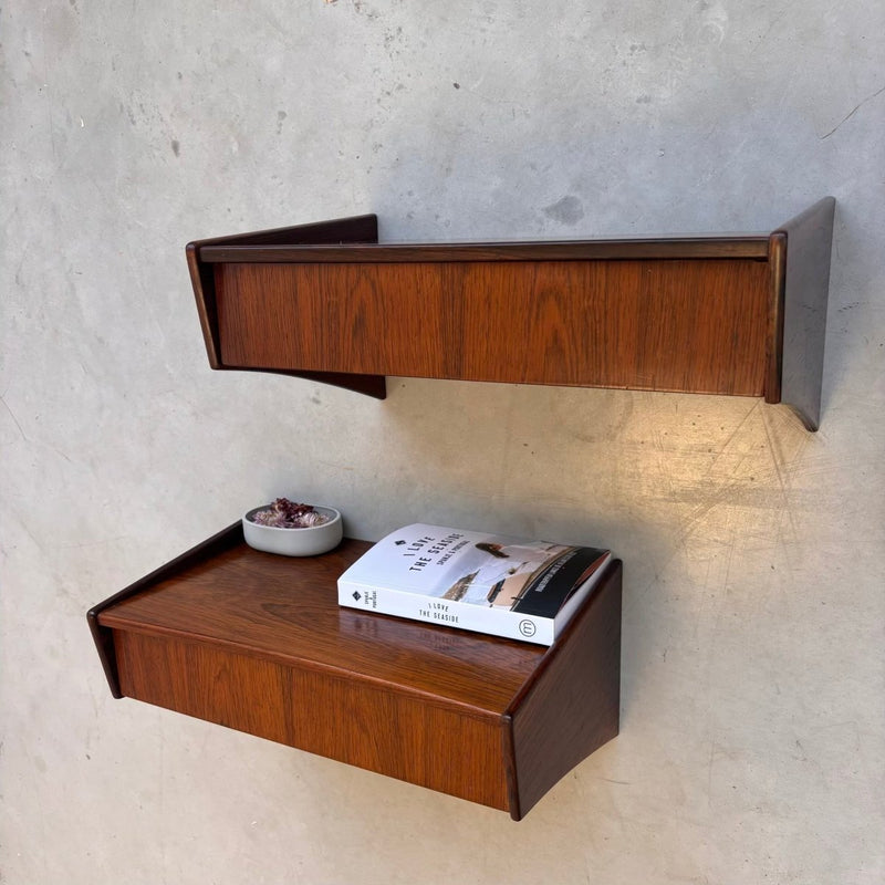 Set vintage wandkastjes Ølholm Møbler palissander - LOUI.STORE