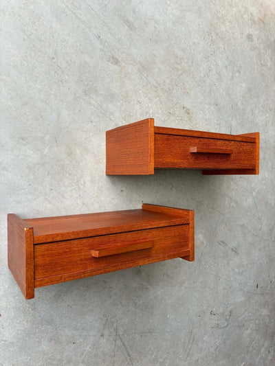 Set wandkastjes teak - LOUI.STORE