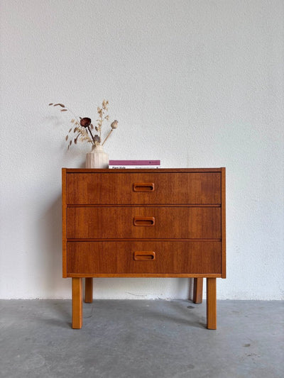 Teak ladekastje 3* - LOUI.STORE