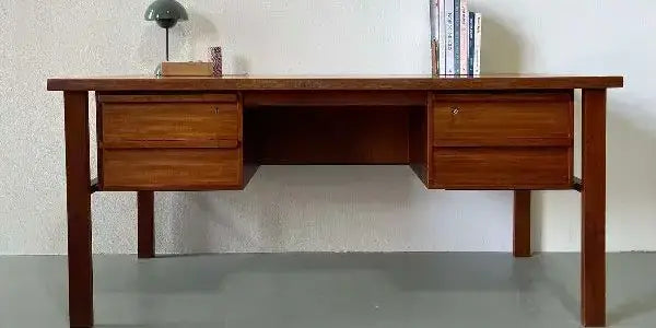 vintage teak bureau