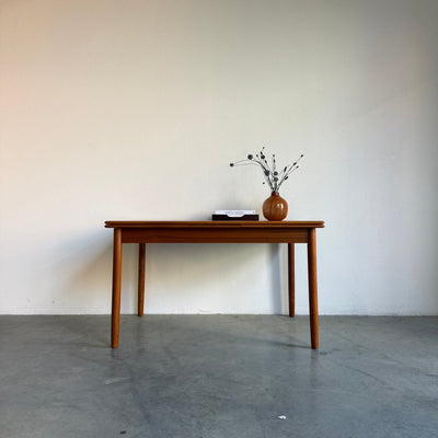 Uitschuifbare vintage eettafel in teak (126-222cm) - LOUI