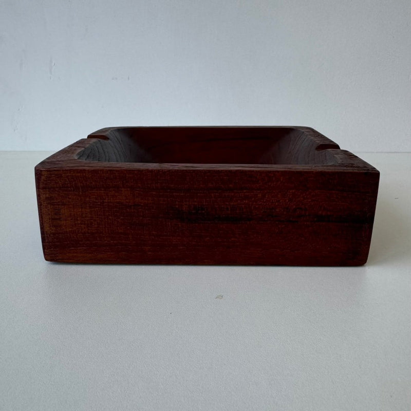 Vintage asbak teak massief - LOUI.STORE