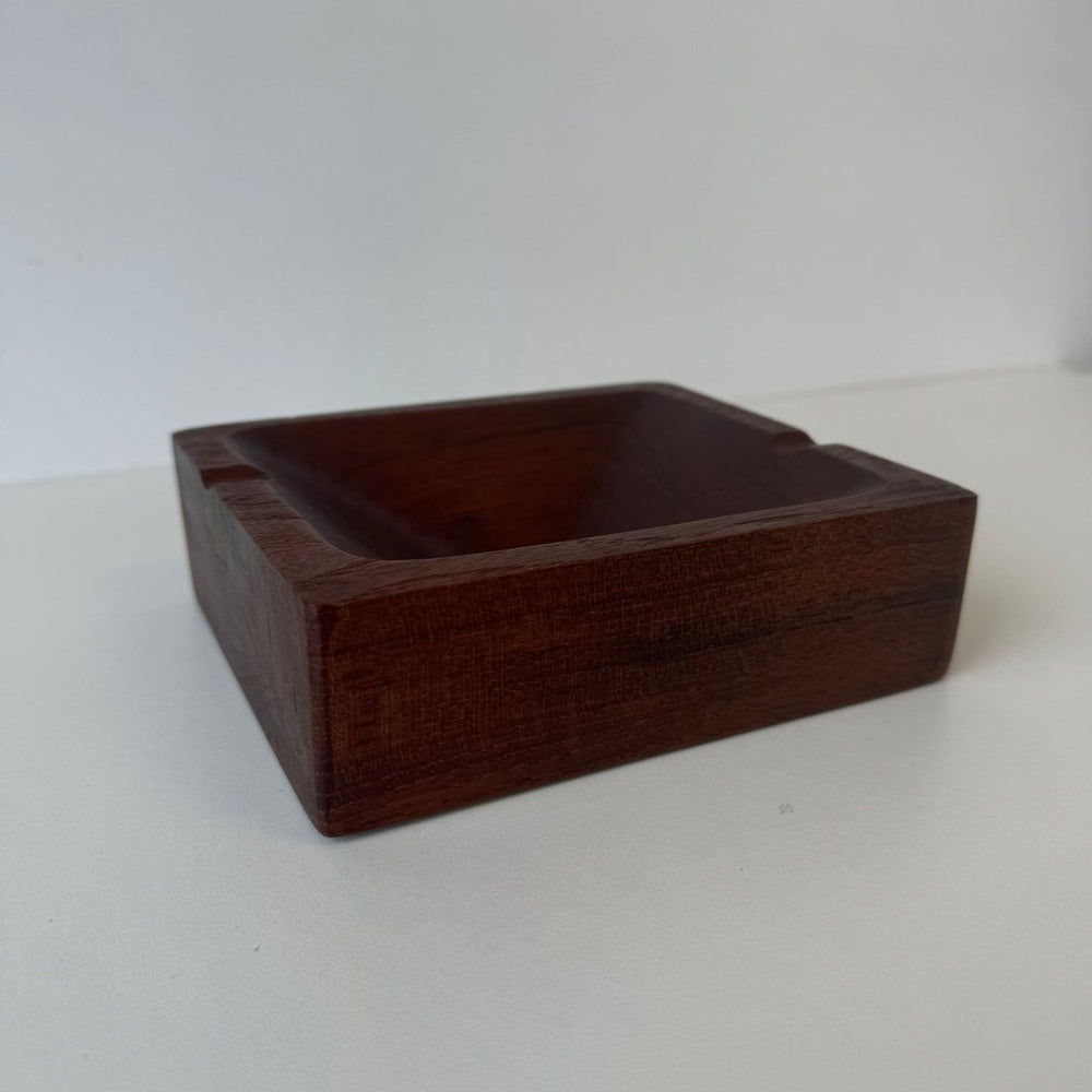Vintage asbak teak massief - LOUI.STORE