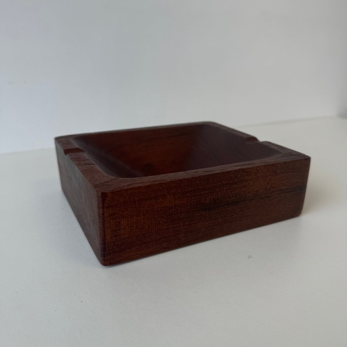 Vintage asbak teak massief - LOUI.STORE