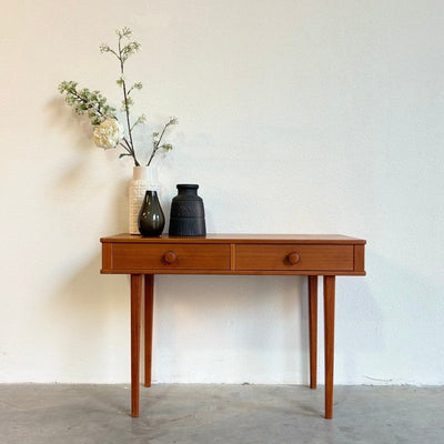 Vintage bijzettafel - sidetable lades teak - LOUI.STORE